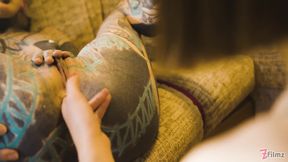 Silvia Soprano And Lily Lu - Tattooed Roadtrip Slut Takes Big Anal Dildo In Vintage Talbot Express