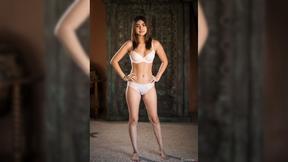 ”Stunning & curious babes having their first erotic threesome”