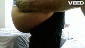 Slow motion seduction scene from a dirty TV show