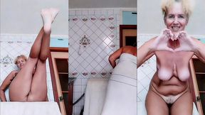 Hot Housewife in the Kitchen After Shower