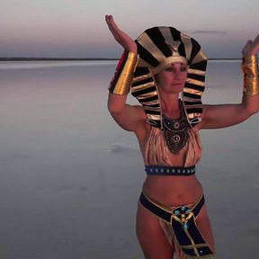 Walk seminaked by Elton-saltlake in Egypt dress-style