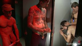 Hot Sex Shop Crook Fucked in the Back Arcade