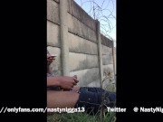 Caught by passerby busting a quick nut in the park (THICK CUMSHOT)