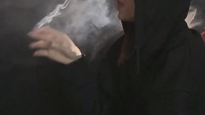 LOVE - CHEWING GUM SMOKE AND SMOKING WITH HEAD COVERED
