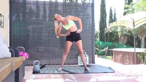 Auntjudys - Naughty Yoga Workout with Tall Hot MILF Lynna Nilsson