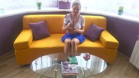 Blonde Cougar Finish Her French Lesson With Dildo Play