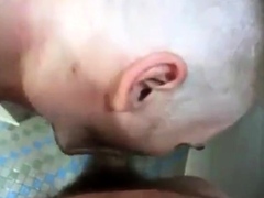 sucking off a stranger in men's shower