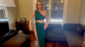 Dancing and taking off the dress