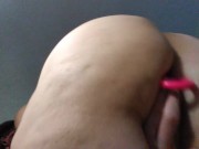 LOUD Screaming PAWG SOLO ANAL Gspot Orgasm New Small BUTT Toy! Real First Time! Girl Cums HARD!