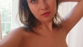 Angela Aspen Brunette Amateur Does Selfie Striptease