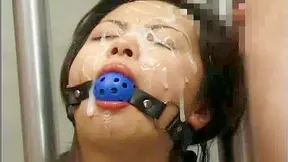 Asian Bukkake Kinky Bondage - Young Babe Takes It All