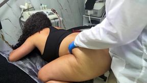 Step sis spread wide for hot stretcher bang