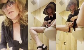 Taboo kitty finger fucks in empty public bathrooms granny watches