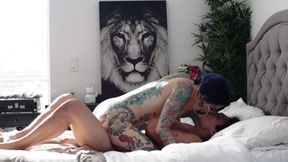 Tattooed Punk Rock Alt Baddie Titi Ramone Gets Fucked by Asian Stud Leo Vice Until She Squirts