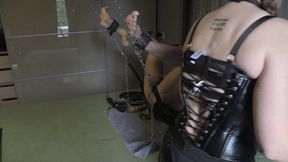 bondage dildo fucking cumshot