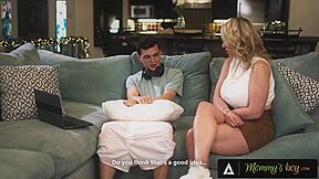 Pissed Milf Rachael Gets Turned On Catching Stepson Jerking Off In Living Room