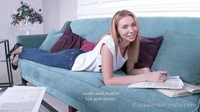 Hot teen babe Kika get fucked outdoor in her shaved pink pussy