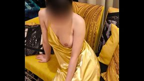 Gold camisole one piece