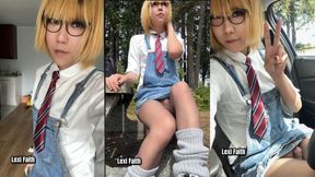 Cute asian femboy Lexi Faith outdoor nudity