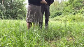 Mom-in-Law Pleasures Herself Outdoors&#x2014;Join Me!