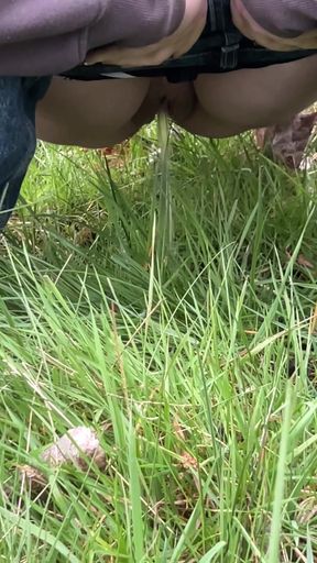 Faster piss out in the meadow