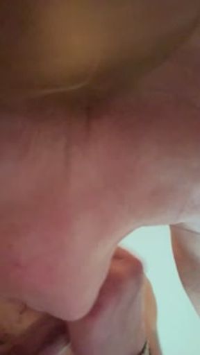 Depraved Cock Sucking Milf Close UP Cock Ring Dick and Ball Choke Dirty Talk Pigtails
