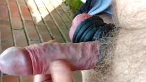 Back garden wank