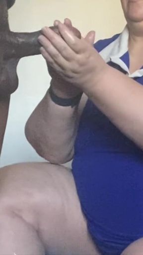 Handy GILF Deals with Lovers Cock with Oily Massage