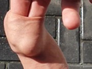 Foreskin POV Pulling and shoving 2 fingers into it !
