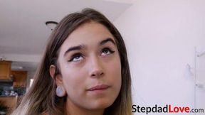 Cute teen Pamela gets stepped on by dad's cock&#x1F346;
