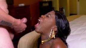 Ebony Black Hotties jerking off BBC - Interracial homemade hardcore with cum on face
