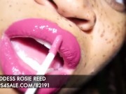 Goddess Rosie Reed Ebony Goddess Pink Lipgloss Lipstick Fetish JOI