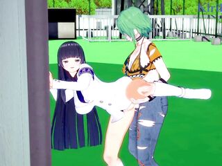 Hikage, Katsuragi and Ikaruga intense futanari sex. - Senran Kagura Hentai