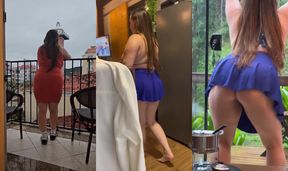 Playful Plus-Size Beauty Dances and Dazzles at the Resort!