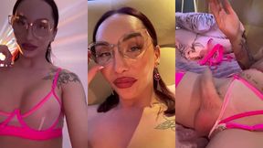 trans girl eva shows her curvy budy & big dick