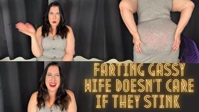 Farting Gassy Wife Doesn’t Care If They Stink 4K