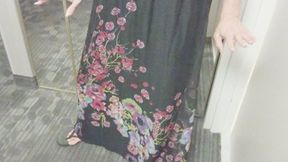 Tempest showing in black floral dress