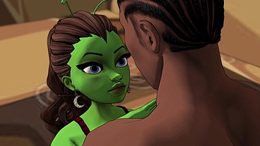 The portal - Inter dimensional sex with a green skinned