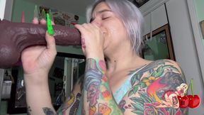 POV Sloppy BJ & Handjob on My Big BBC Toy