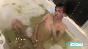 Horny Boy Xander Jacks Off His Hard Cock In The Bathroom!