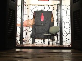 Fat hottie punished from her lezdom punisher