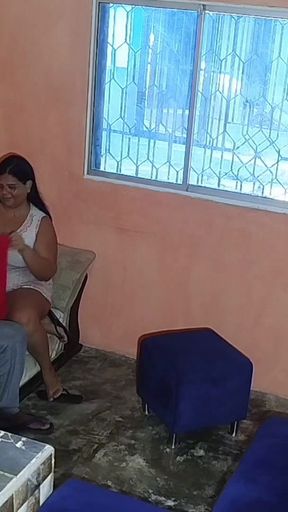 Stunning moment from &quot;My neighbor comes to the house to drink coffee and ends up filling me with milk. What a big cock he has&quot;