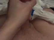 Paraplegic guy cums