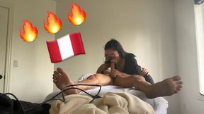 Peruvian RMT cheats on appointment with huge Asian cock