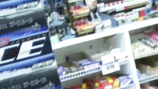 Slutty blondie having risky sex at the store