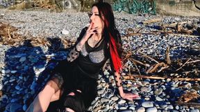 I like to smoke and look at the sea with my human ashtray next to me. Cigarette smoking fetish