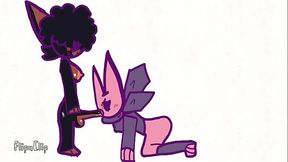 Furry sucks big furry women cock futanari