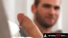 Threesome with Audrey Miles - Bi Babe gets double drilled