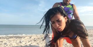 My stepbrother and I went to the beach