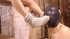 Submissive Cracks His Butt Checks Wide As The Dominant With A Foot Fetish Drills His Toe Deep His Asshole